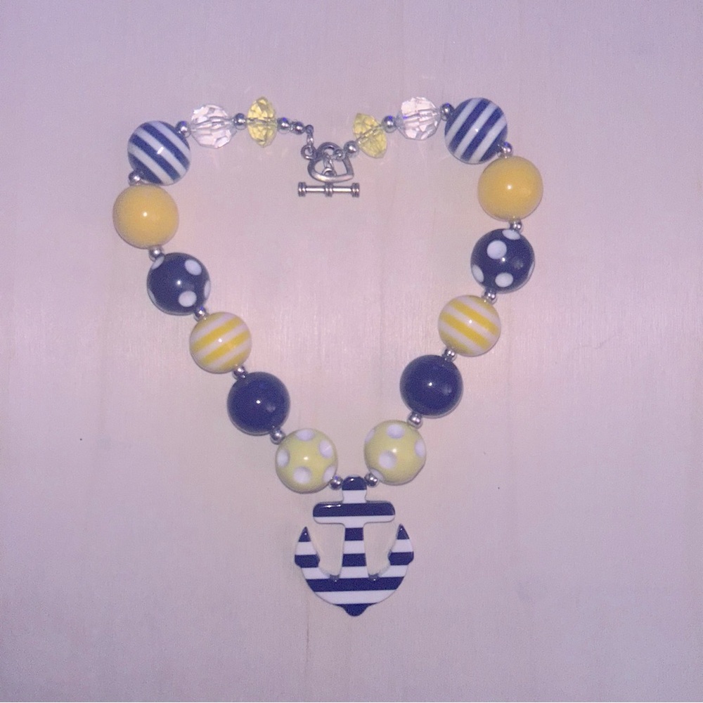 Adorable Little Girl Colorful Bubble Necklace